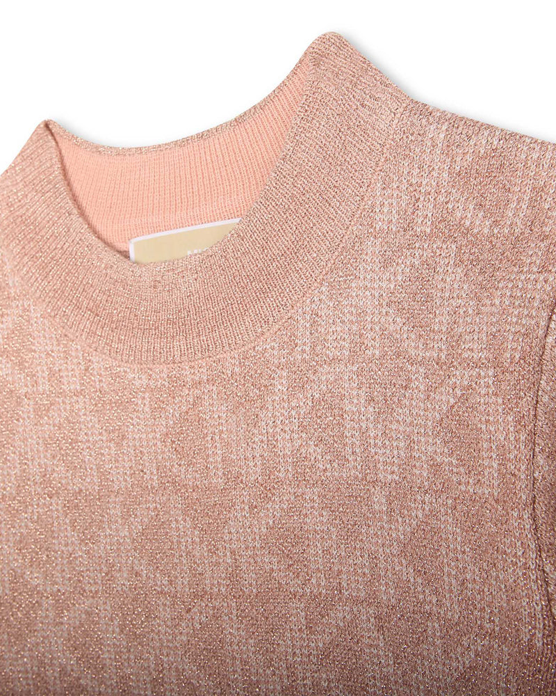 Girls Pink Knit Sweater Dress