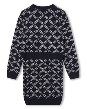 
  
    Michael
  
    Kors
  
 Girls Navy Knit Sweater Dress