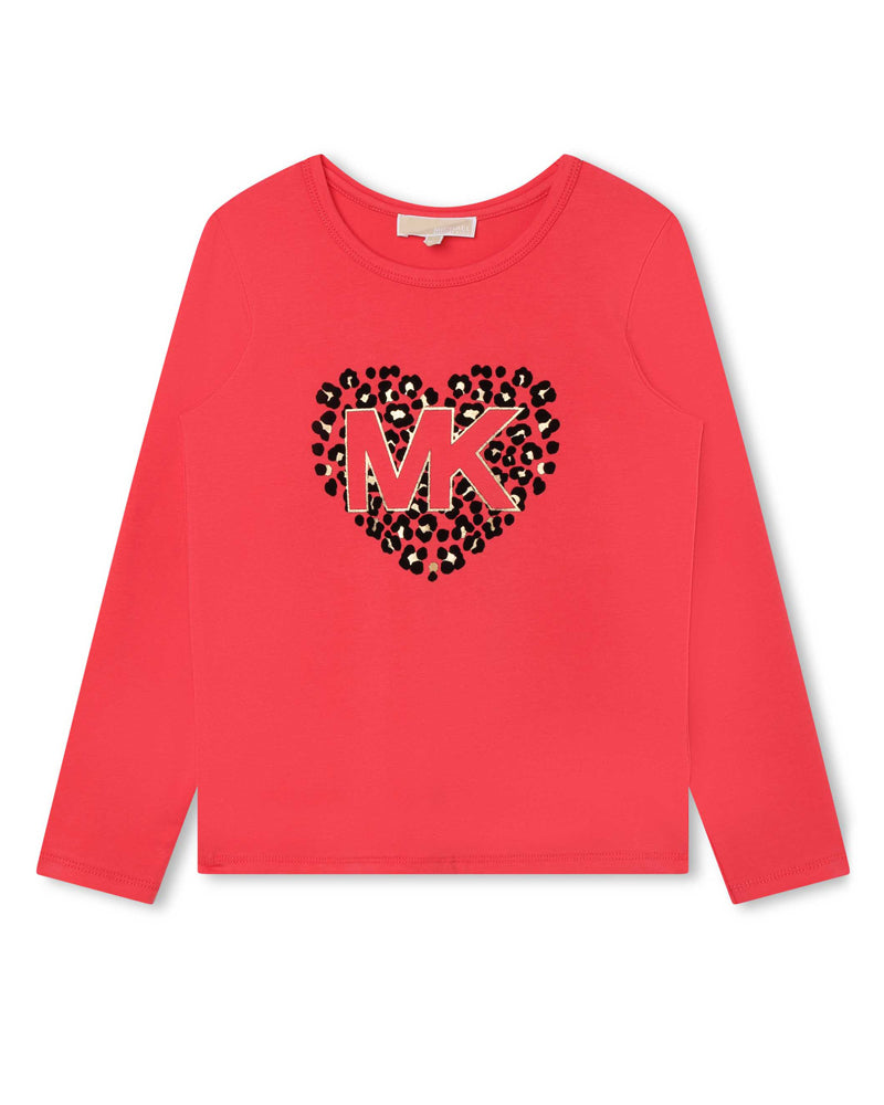 Girls Fuchsia Heart Top