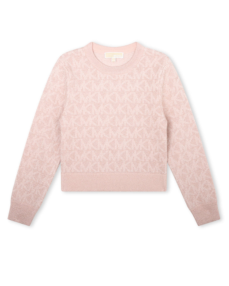 Girls Pink Knit Sweater