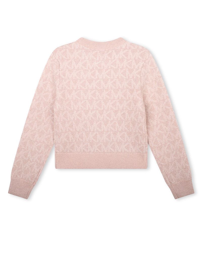 Girls Pink Knit Sweater