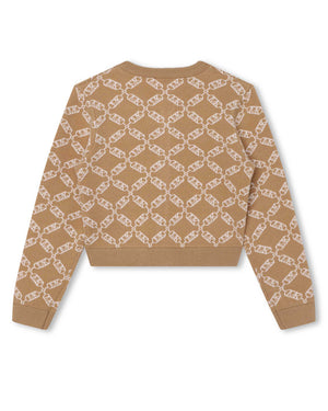 
  
    Michael
  
    Kors
  
 Girls Beige Knit Cardigan