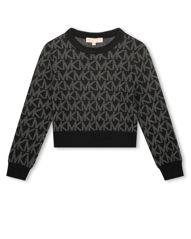 Girls Black Knit Sweater