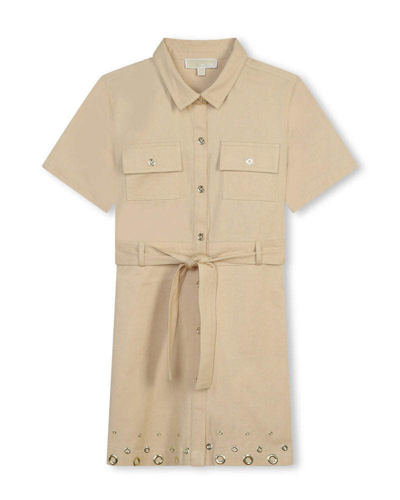 Michael Kors Kids Girls Beige Trench Dress