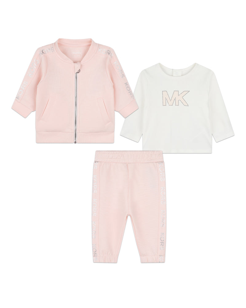 Baby Girls Pink Tracksuit Set