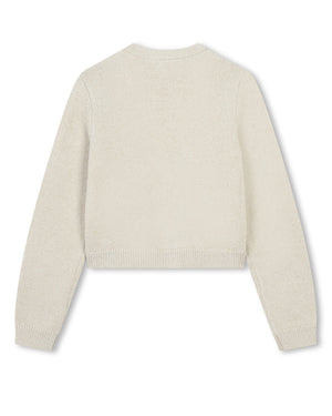 
  
    Michael
  
    Kors
  
 Girls Ivory Knit Cardigan