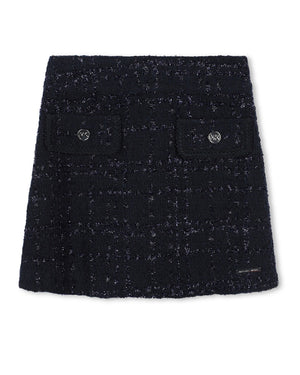 
  
    Michael
  
    Kors
  
 Girls Navy Tweed Skirt