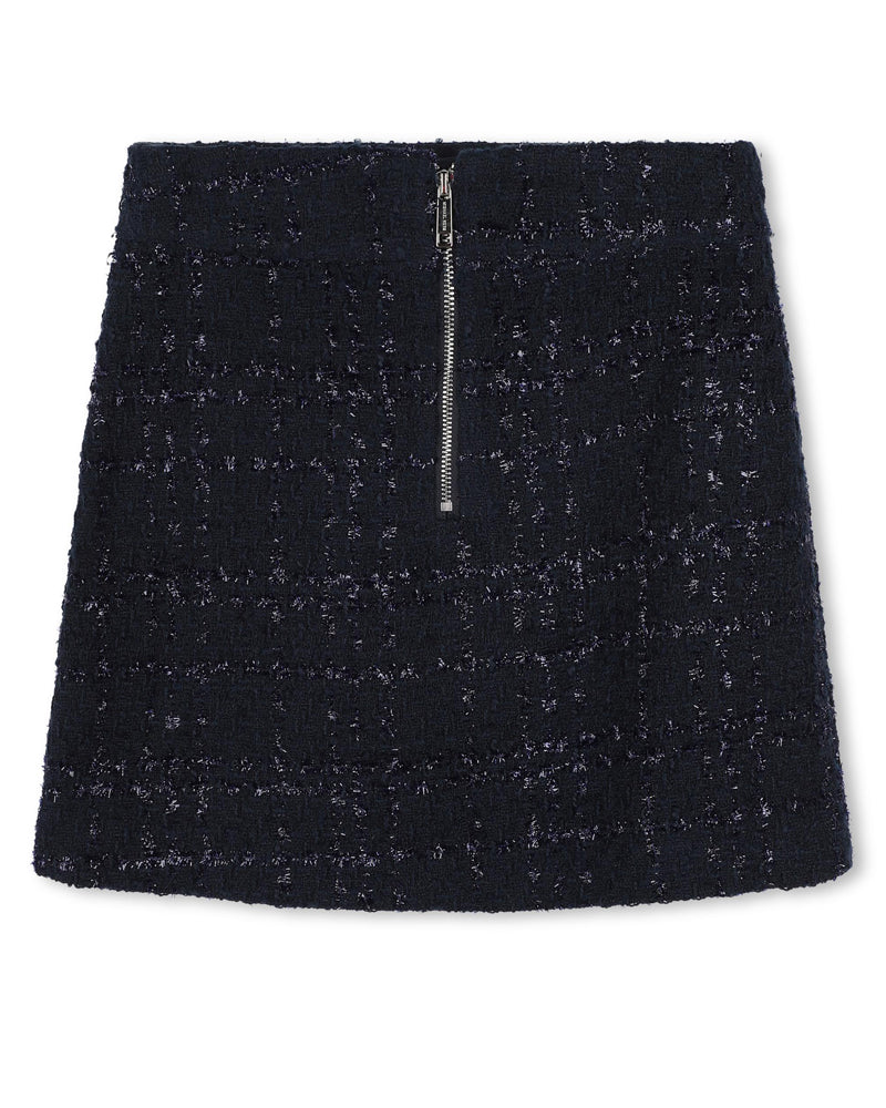 Girls Navy Tweed Skirt