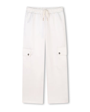 
  
    Michael
  
    Kors
  
 Girls Ivory Satin Cargo Pants