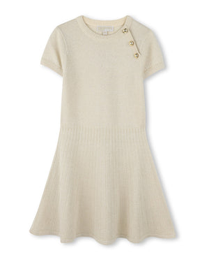 
  
    Michael
  
    Kors
  
 Girls Gold Knit Pleated Dress