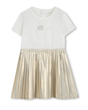 
  
    Michael
  
    Kors
  
 Baby Girls White/Gold Dress