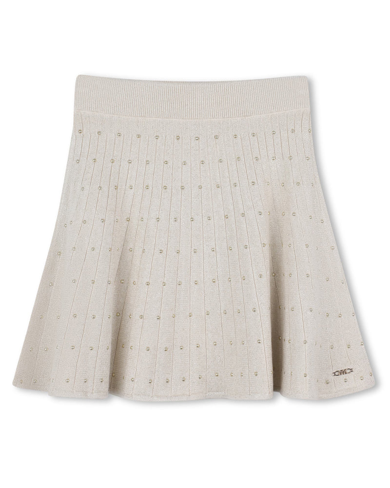 Girls Gold Knit Skirt
