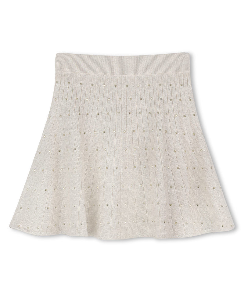Girls Gold Knit Skirt