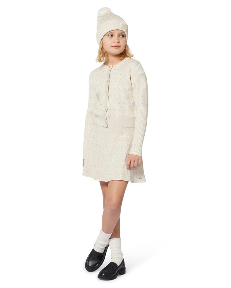 Girls Gold Knit Skirt