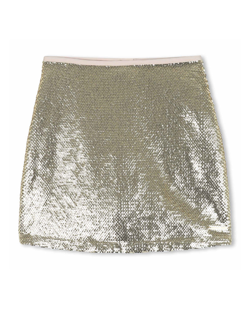 Girls Gold Sequins Skirt