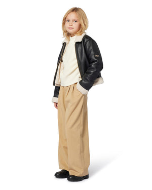 
  
    Michael
  
    Kors
  
 Girls Black Faux Sherling Jacket