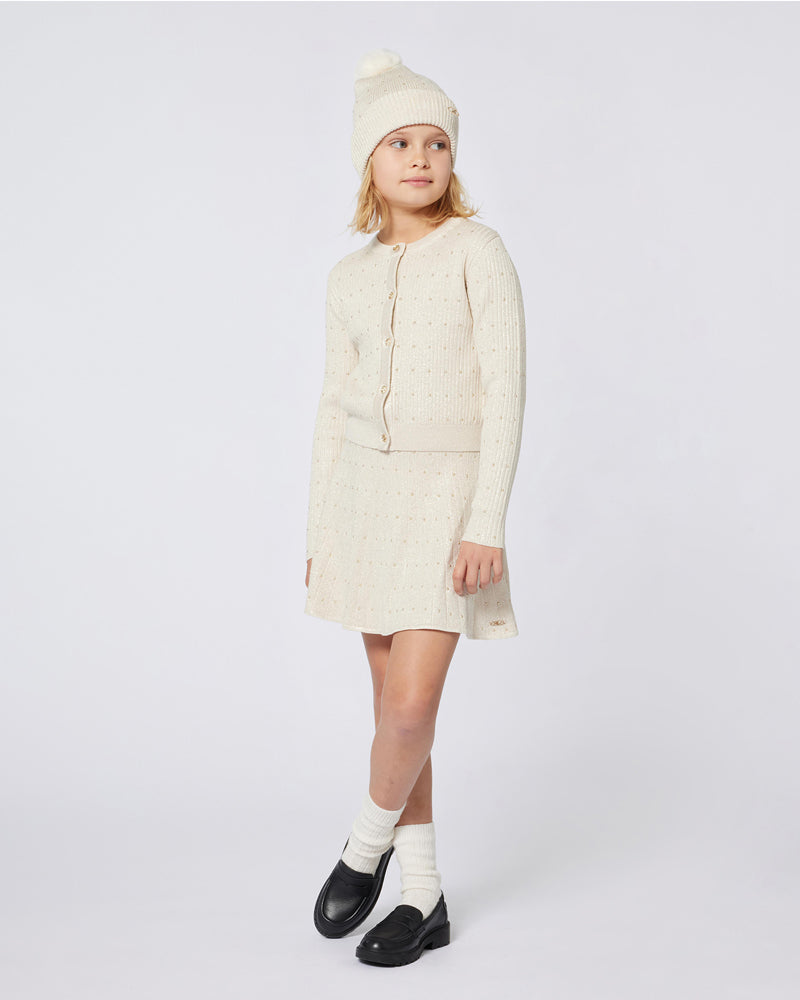 Girls Gold Knit Cradigan