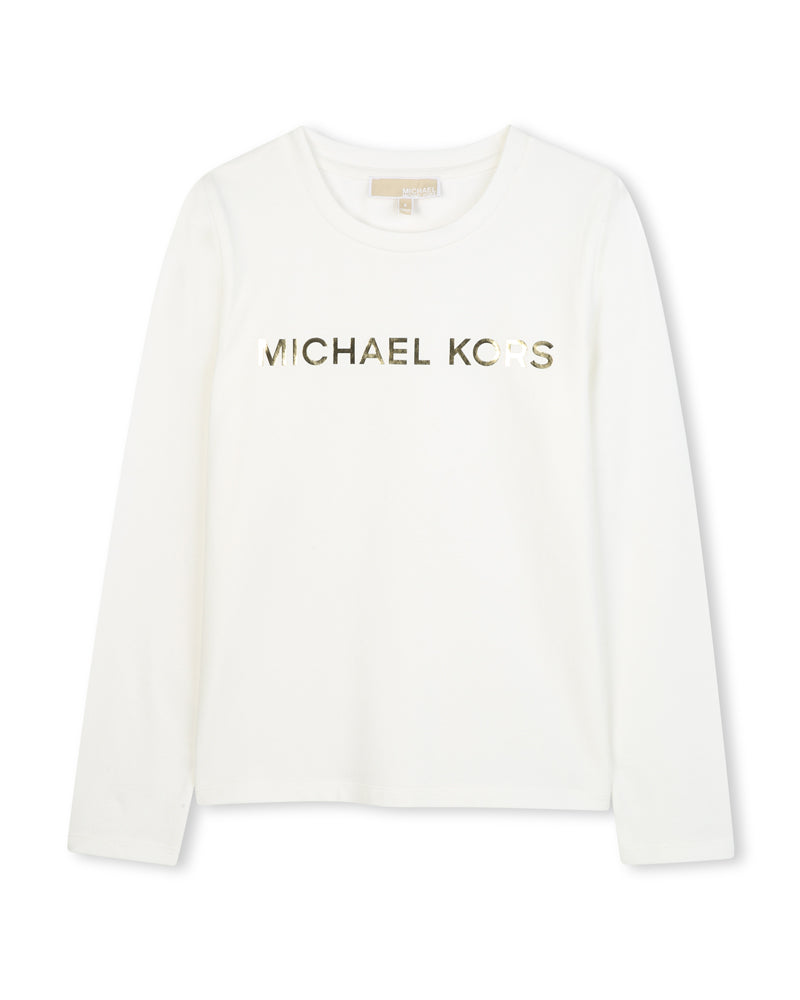 Girls Ivory Logo Top