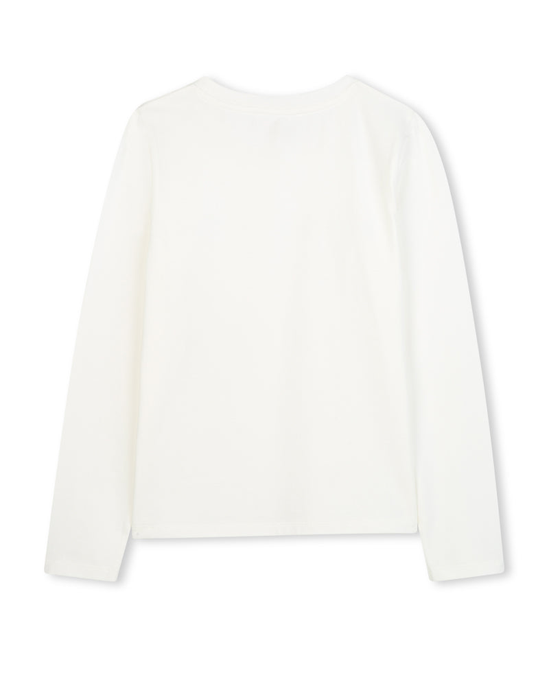 Girls Ivory Logo Top