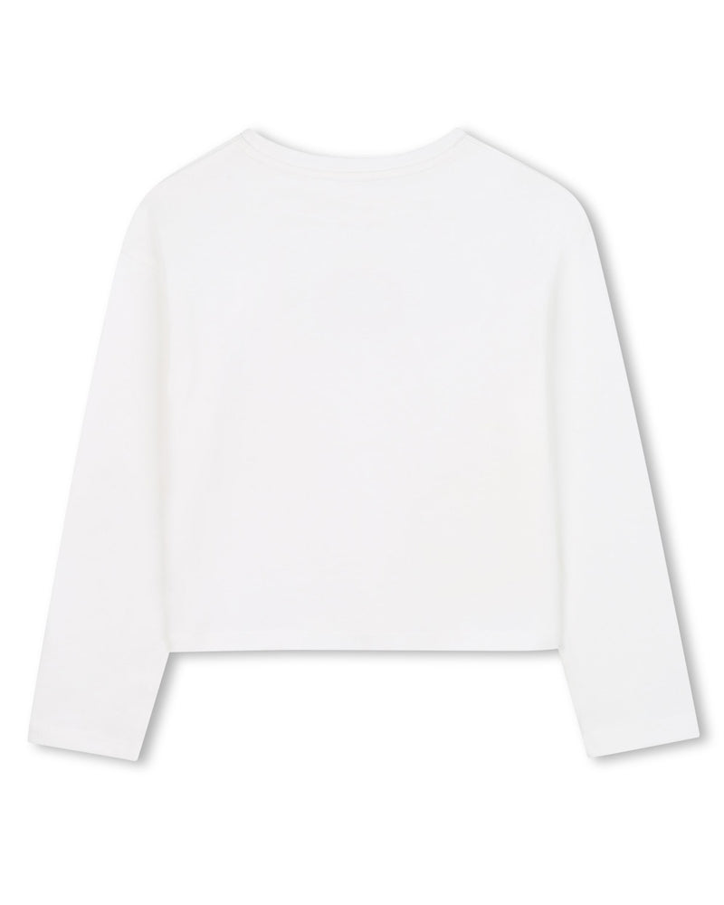 Girls Ivory MK Logo Top