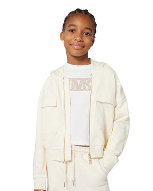 
  
    Michael
  
    Kors
  
 Girls Ivory MK Logo Top
