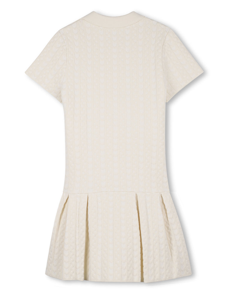 
  
    Michael
  
    Kors
  
 Girls Ivory Knit MK Polo Dress