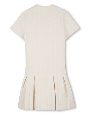 
  
    Michael
  
    Kors
  
 Girls Ivory Knit MK Polo Dress