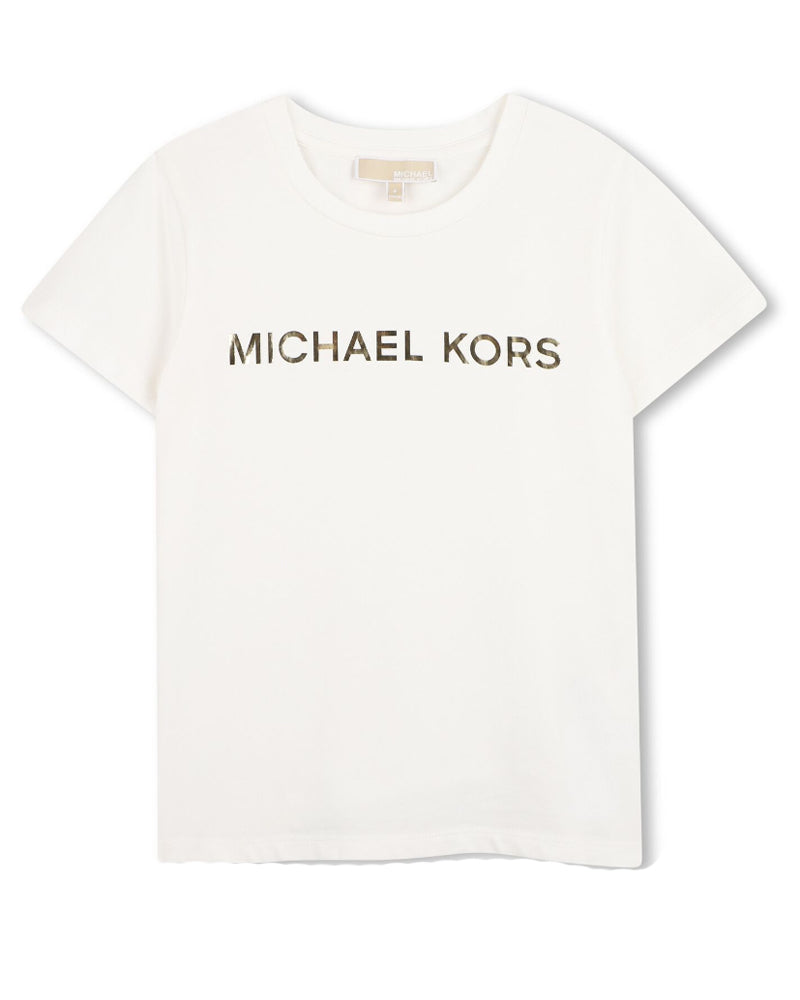 
  
    Michael
  
    Kors
  
 Girls Ivory Logo T-Shirt
