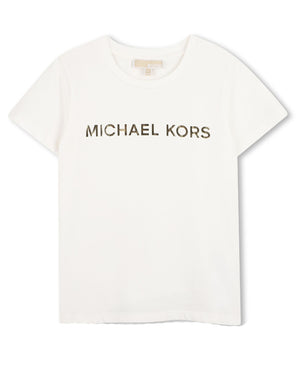 
  
    Michael
  
    Kors
  
 Girls Ivory Logo T-Shirt