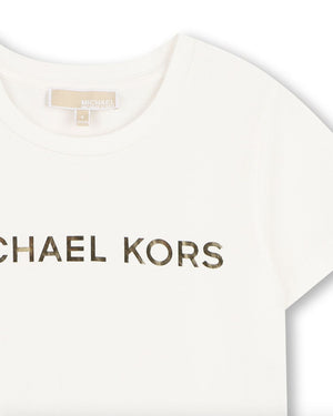 
  
    Michael
  
    Kors
  
 Girls Ivory Logo T-Shirt