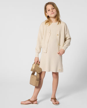 
  
    Michael
  
    Kors
  
 Girls Gold Knit Sleeveless Dress