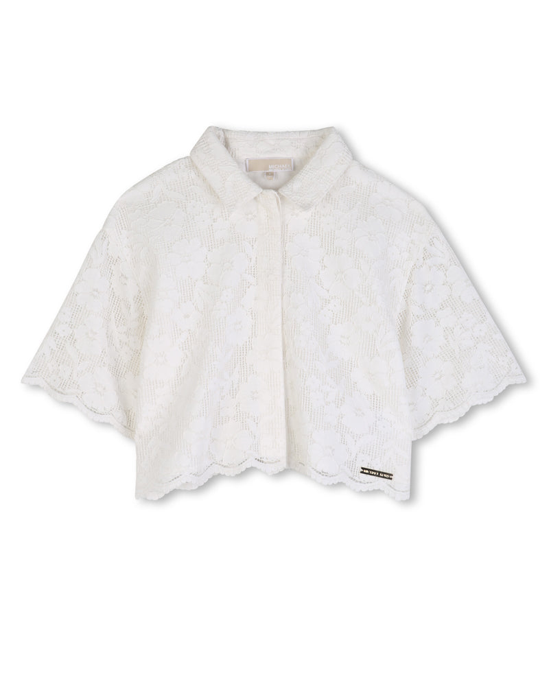 
  
    Michael
  
    Kors
  
 Girls Ivory Lace Top & Skirt Set