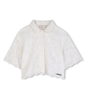 
  
    Michael
  
    Kors
  
 Girls Ivory Lace Top & Skirt Set