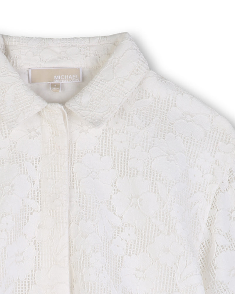 
  
    Michael
  
    Kors
  
 Girls Ivory Lace Top & Skirt Set