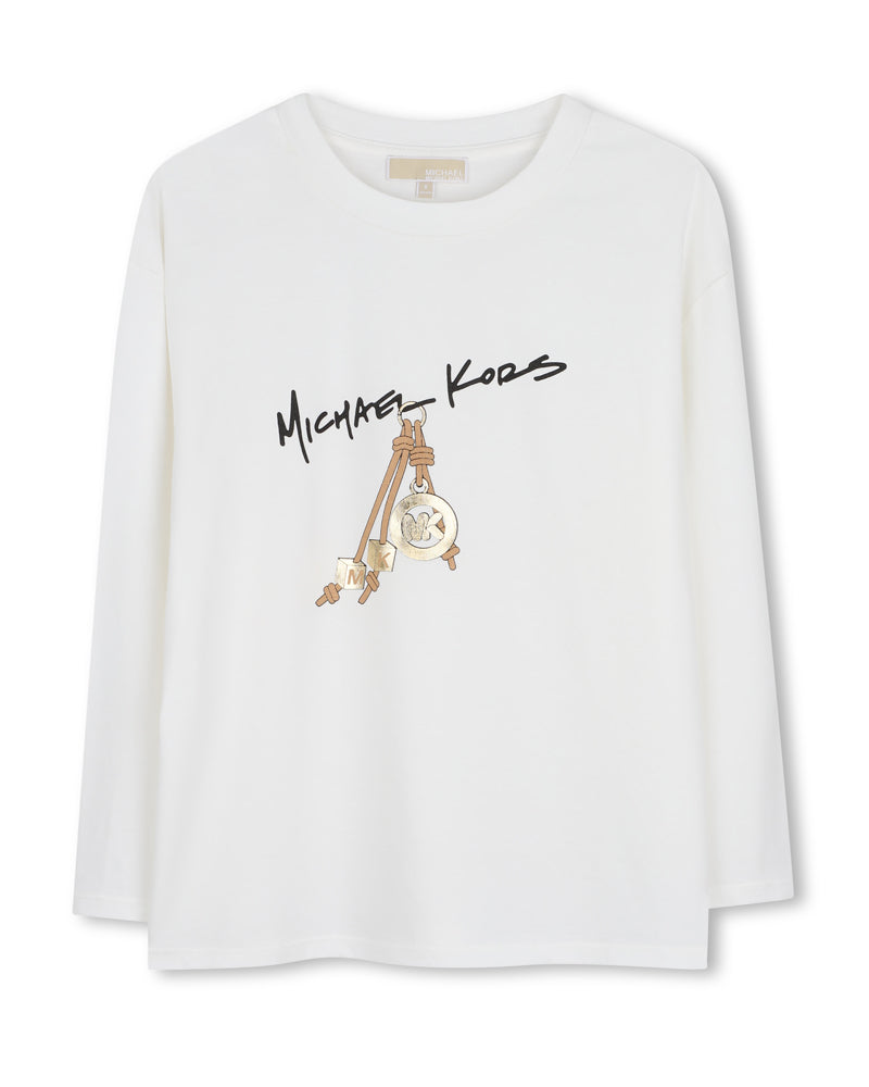 
  
    Michael
  
    Kors
  
 Girls White Logo Top