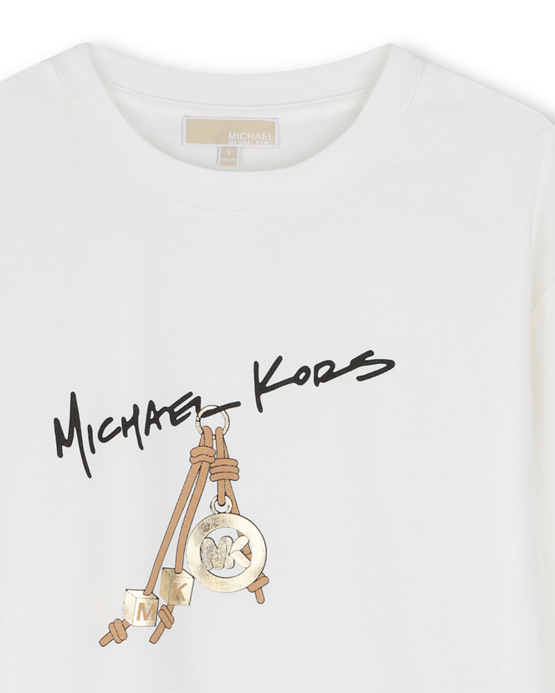 
  
    Michael
  
    Kors
  
 Girls White Logo Top