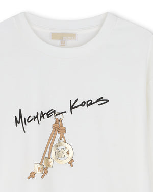 
  
    Michael
  
    Kors
  
 Girls White Logo Top
