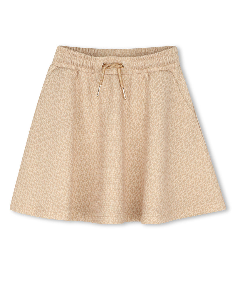 
  
    Michael
  
    Kors
  
 Girls Beige Cotton MK Skirt
