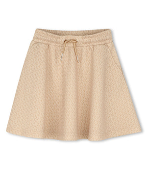 
  
    Michael
  
    Kors
  
 Girls Beige Cotton MK Skirt