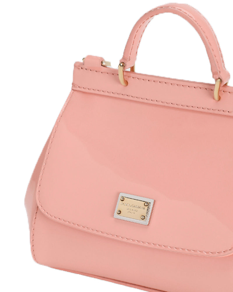 
  
    Dolce
  
    &
  
    Gabbana
  
 Girls Pink Patent Leather Sicily Bag