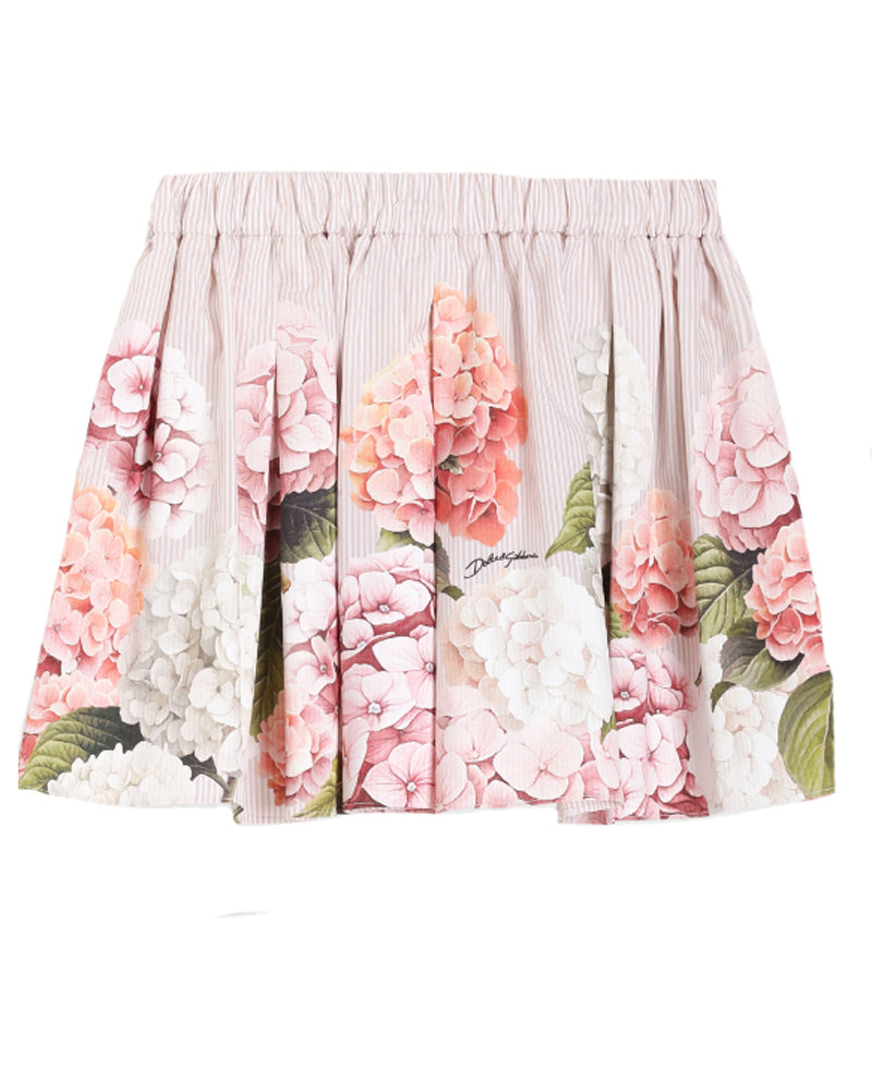 
  
    Dolce
  
    &
  
    Gabbana
  
 Girls Hydrangea print Canvas Skirt