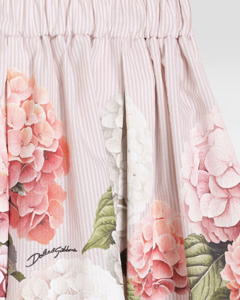 
  
    Dolce
  
    &
  
    Gabbana
  
 Girls Hydrangea print Canvas Skirt