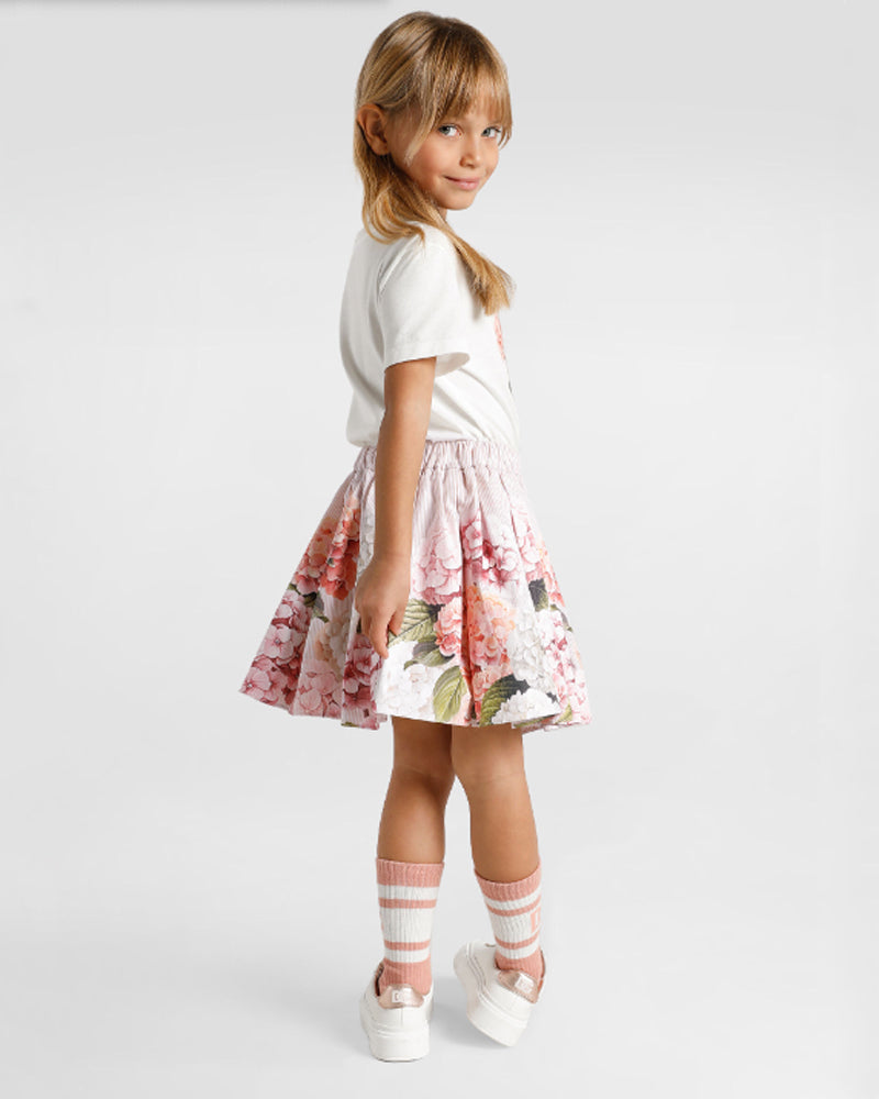 
  
    Dolce
  
    &
  
    Gabbana
  
 Girls Hydrangea print Canvas Skirt