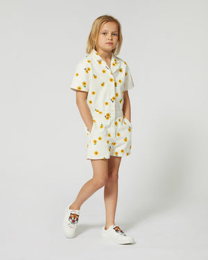 
  
    Kenzo
  
    Kids
  
 Girls Ivory Sunflower Romper