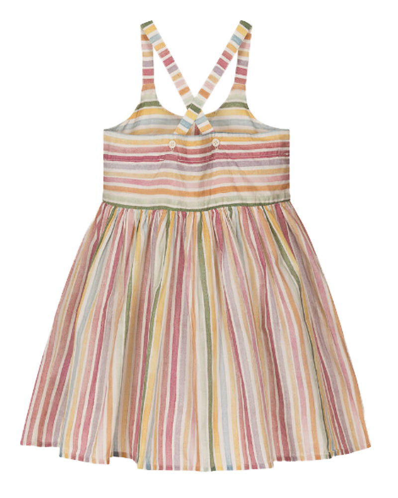 Girls Multi/Print Pastel Stripes Dress