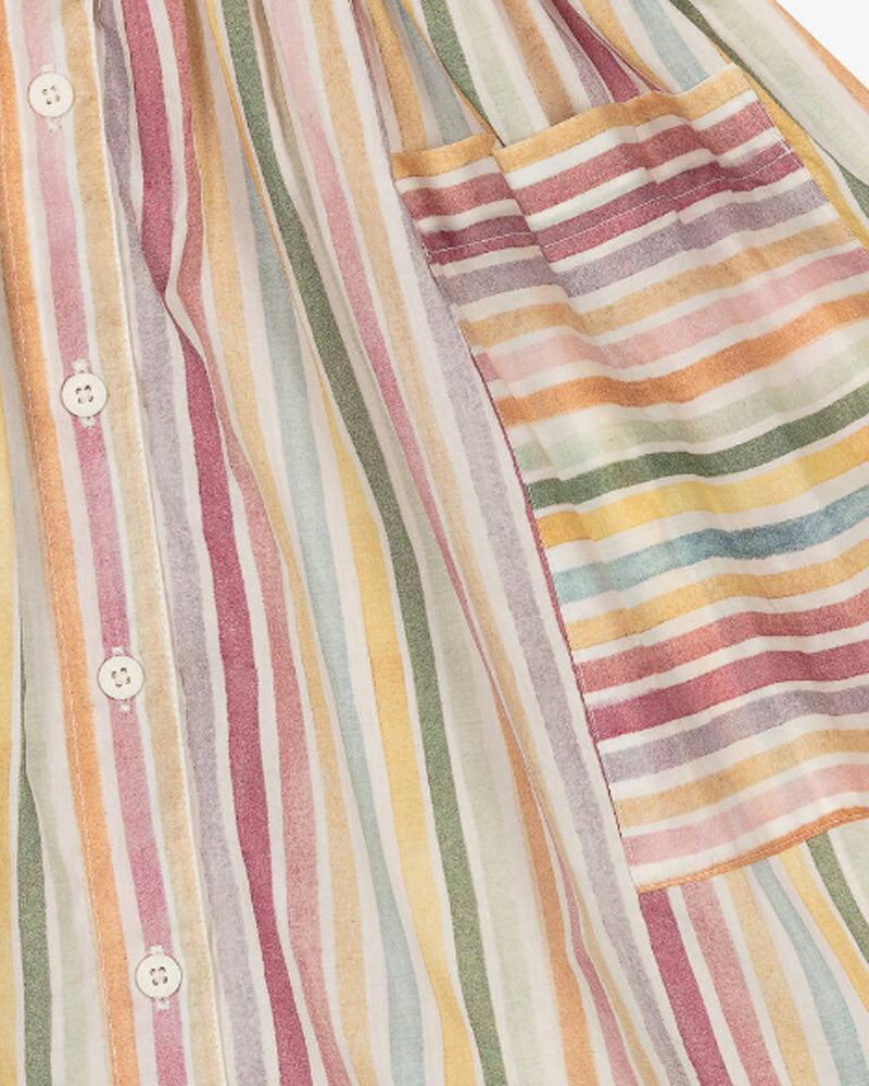 Baby Girls Multi/Print Pastel Stripes Dress