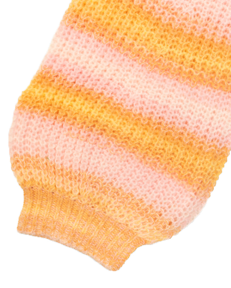 Girls Orange/Pink Knit Cardigan