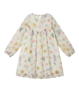 
  
    Stella
  
    Mccartney
  
    Kids
  
 Girls Ivory Flower Print Georgette Dress