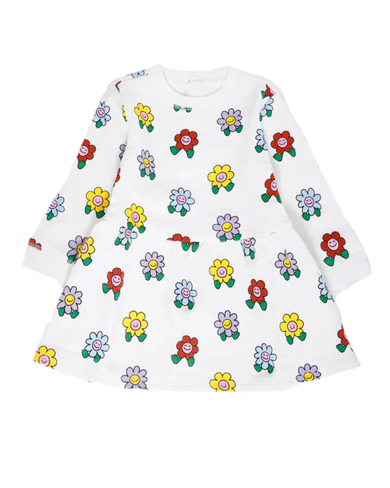 Baby Girls White Floral Sweater Dress