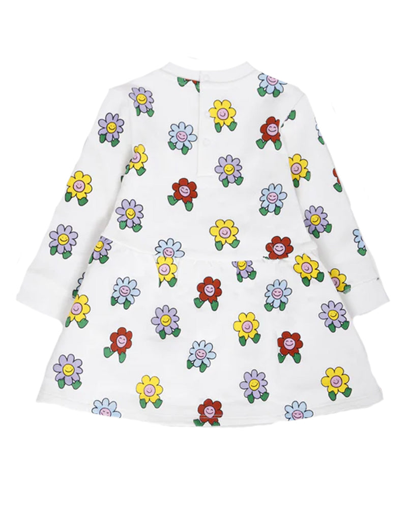 Baby Girls White Floral Sweater Dress